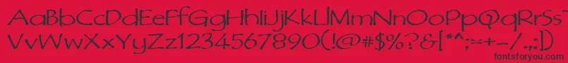 Dimurphic Font – Black Fonts on Red Background