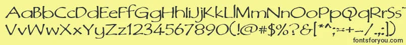 Dimurphic Font – Black Fonts on Yellow Background