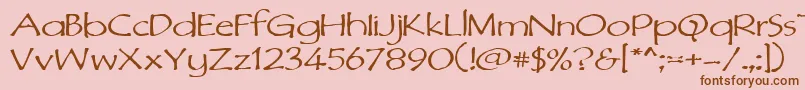 Dimurphic Font – Brown Fonts on Pink Background