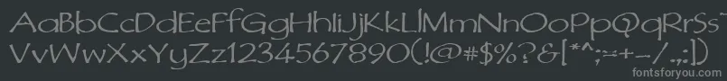Dimurphic-fontti – harmaat kirjasimet mustalla taustalla