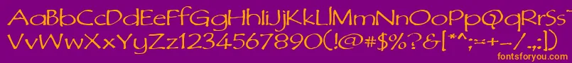 Dimurphic Font – Orange Fonts on Purple Background