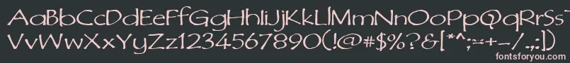 Dimurphic Font – Pink Fonts on Black Background