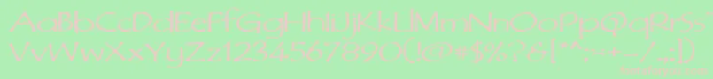 Dimurphic-fontti – vaaleanpunaiset fontit vihreällä taustalla
