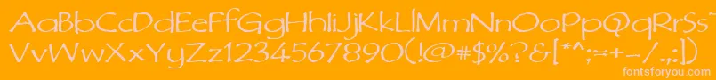Dimurphic-fontti – vaaleanpunaiset fontit oranssilla taustalla