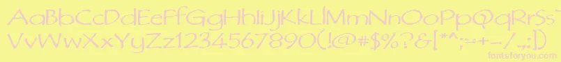 Dimurphic-fontti – vaaleanpunaiset fontit keltaisella taustalla