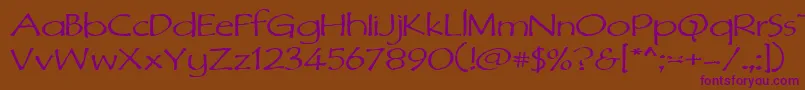 Dimurphic Font – Purple Fonts on Brown Background