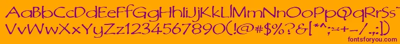 Dimurphic Font – Purple Fonts on Orange Background