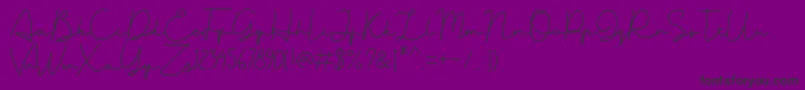Badriyah Two Font – Black Fonts on Purple Background