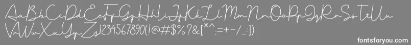 フォントBadriyah Two – 灰色の背景に白い文字