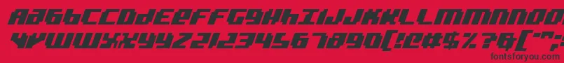 badroboti Font – Black Fonts on Red Background