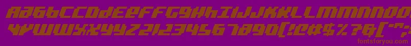 badroboti Font – Brown Fonts on Purple Background