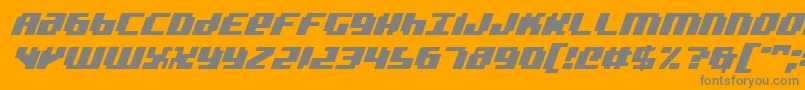 badroboti Font – Gray Fonts on Orange Background