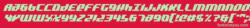 badroboti Font – Green Fonts on Red Background