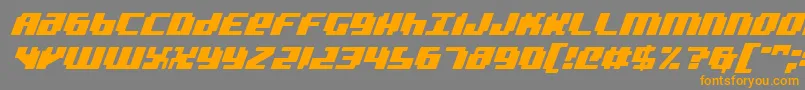 badroboti Font – Orange Fonts on Gray Background