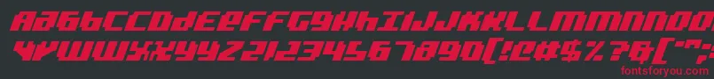 badroboti Font – Red Fonts on Black Background