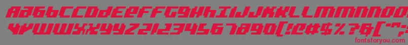 badroboti Font – Red Fonts on Gray Background