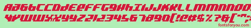 badroboti Font – Red Fonts on Green Background