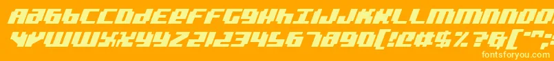 badroboti Font – Yellow Fonts on Orange Background