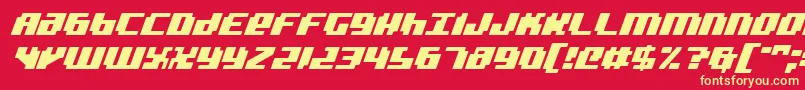 badroboti Font – Yellow Fonts on Red Background