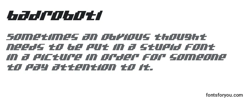 Review of the Badroboti (120502) Font
