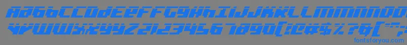 badrobotil-Schriftart – Blaue Schriften auf grauem Hintergrund