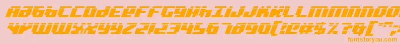 badrobotil Font – Orange Fonts on Pink Background