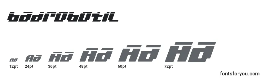 Badrobotil (120503) Font Sizes