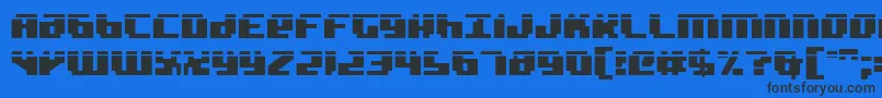 badrobotl Font – Black Fonts on Blue Background