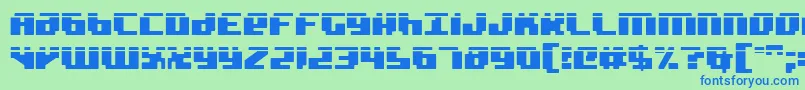 badrobotl Font – Blue Fonts on Green Background