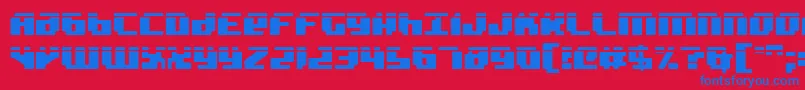 フォントbadrobotl – 赤い背景に青い文字