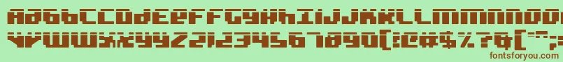 badrobotl-Schriftart – Braune Schriften auf grünem Hintergrund