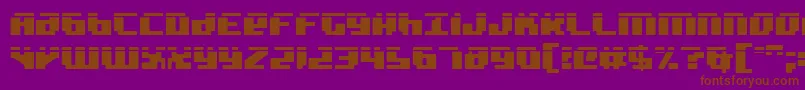 badrobotl Font – Brown Fonts on Purple Background