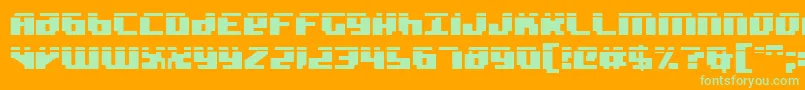badrobotl Font – Green Fonts on Orange Background
