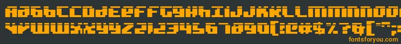 badrobotl-Schriftart – Orangefarbene Schriften auf schwarzem Hintergrund