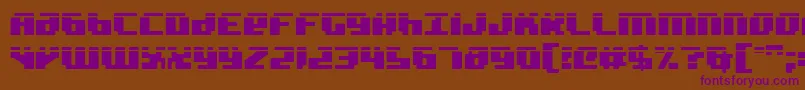 badrobotl-Schriftart – Violette Schriften auf braunem Hintergrund