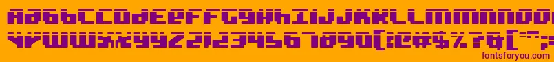 badrobotl Font – Purple Fonts on Orange Background