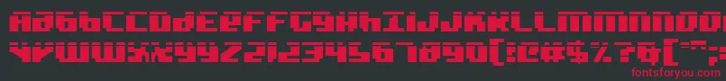 badrobotl Font – Red Fonts on Black Background