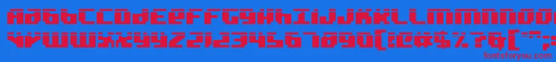 badrobotl Font – Red Fonts on Blue Background