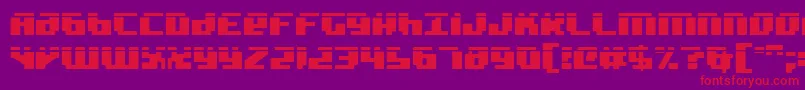 badrobotl Font – Red Fonts on Purple Background