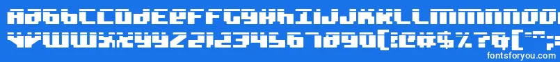 badrobotl Font – White Fonts on Blue Background