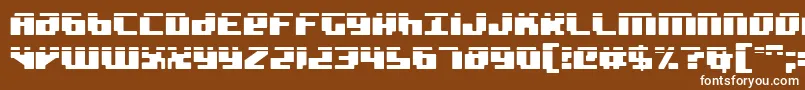 badrobotl Font – White Fonts on Brown Background