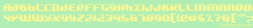 badrobotl Font – Yellow Fonts on Green Background