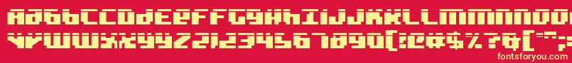 badrobotl Font – Yellow Fonts on Red Background