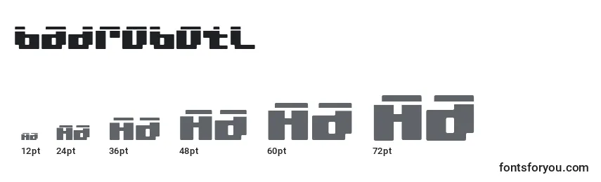 Badrobotl Font Sizes