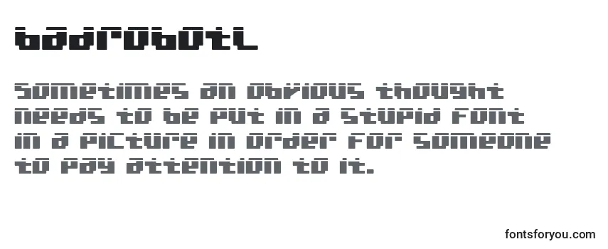 Review of the Badrobotl Font