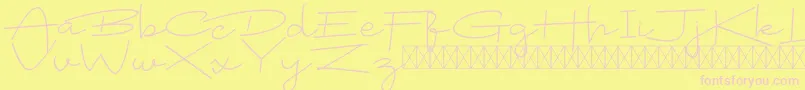 Police Badrudin Script – polices roses sur fond jaune