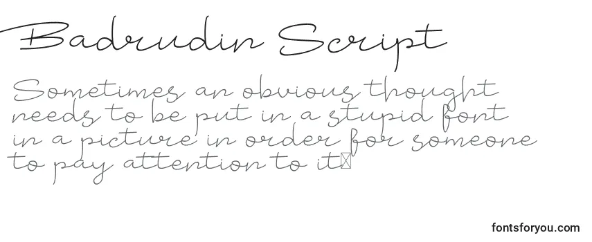 Review of the Badrudin Script Font