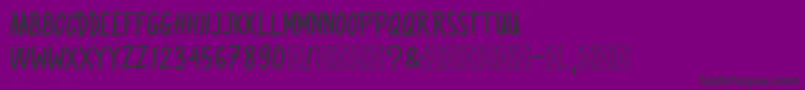 フォントBadSaturday – 紫の背景に黒い文字
