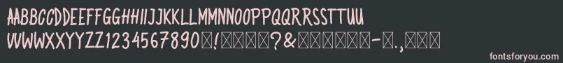 BadSaturday Font – Pink Fonts on Black Background