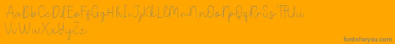 Badtaste Demo-Schriftart – Graue Schriften auf orangefarbenem Hintergrund